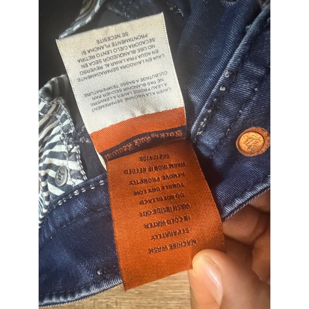 Rock by Rock Revival Devon Skinny Jeans Blue Stretch Moto Frayed Hem Size 29 - Picture 5 of 15